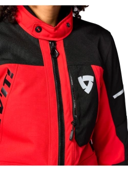 Kurtka motocyklowa damska tekstylna REV’IT! Convergent H2O czerwono-czarna
