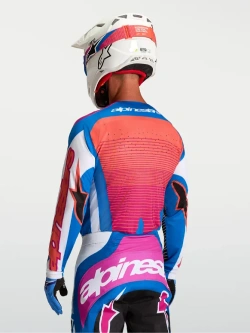 Bluza cross Alpinestars MX Techstar Maven biało-czerwono-niebieska