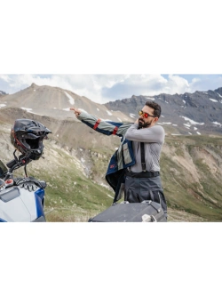 Kurtka motocyklowa tekstylna Klim Carlsbad niebiesko-czerwona