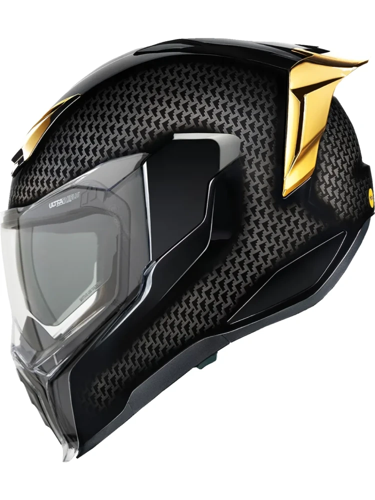 Kask integralny Icon Ultraflite Carbon MIPS czarno-złoty