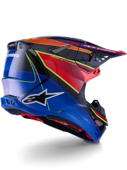 Kask enduro Alpinestars MX Supertech M10 Era niebiesko-czerwony-fluo