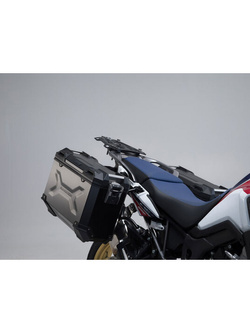 Zestaw: kufry boczne TRAX ADV + stelaże PRO 45/37 L Sw-Motech Honda CRF1000L Africa Twin (15-17) (pojemność 37 i 45 L) srebrne