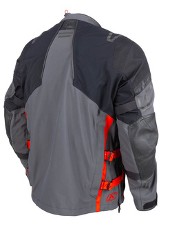 Kurtka motocyklowa tekstylna Klim Latitude szaro-czerwona