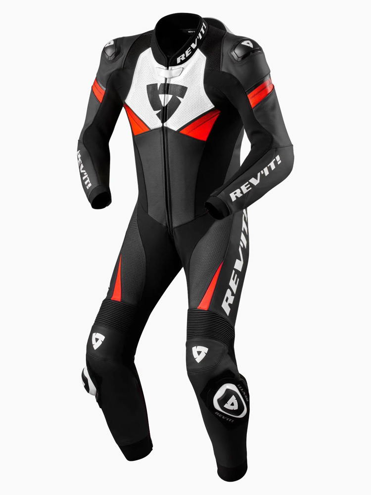 Kombinezon motocyklowy jednoczęściowy REV’IT! Argon 2 czarno-fluo czerowny