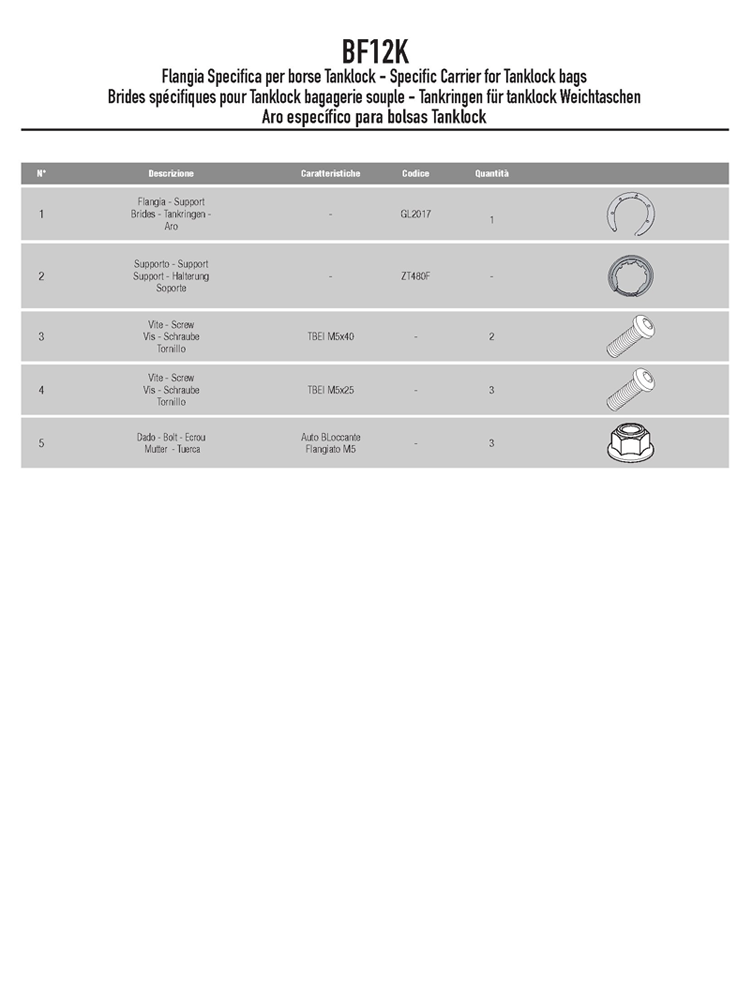 Mocowanie TankLock do Tankbag Kappa