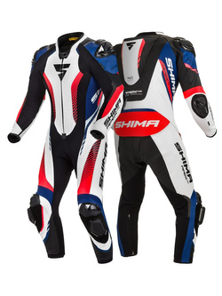 Kombinezon motocyklowy jednoczęściowy Shima Apex RS biało-niebieski