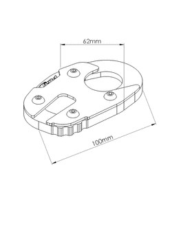 Poszerzenie stopki bocznej Puig do Yamahy MT-03 (16-) / Niken (18-22) / Niken GT (18-22)