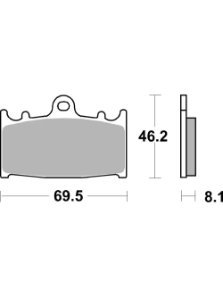 Klocki hamulcowe Brembo SA Kawasaki/ Suzuki (wybrane modele) [na przód, kpl. na 1 tarczę]
