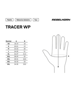 Rękawice motocyklowe Rebelhorn Tracer WP czarne