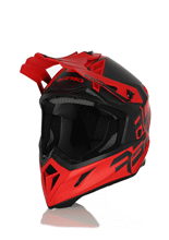 Kask enduro Acerbis Steel Carbon czarno-czerwony