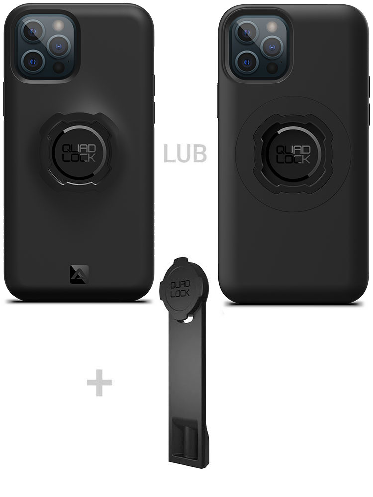Zestaw: etui na telefon iPhone 12/12 Pro + adapter do statywu Quad Lock