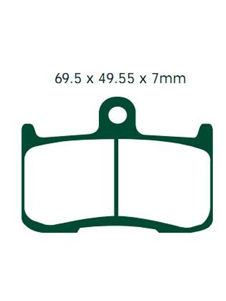 Klocki hamulcowe EBC EPFA347HH 69.5 x 49.55 x 7mm NA PRZÓD