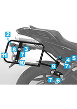 Stelaż kufrów bocznych Hepco&Becker Lock-It Yamaha FZ 6 Fazer S2 (07-10) srebrny