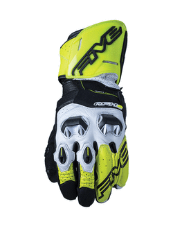 Rękawice motocyklowe skórzane Five RFX2 Race biało-żółte