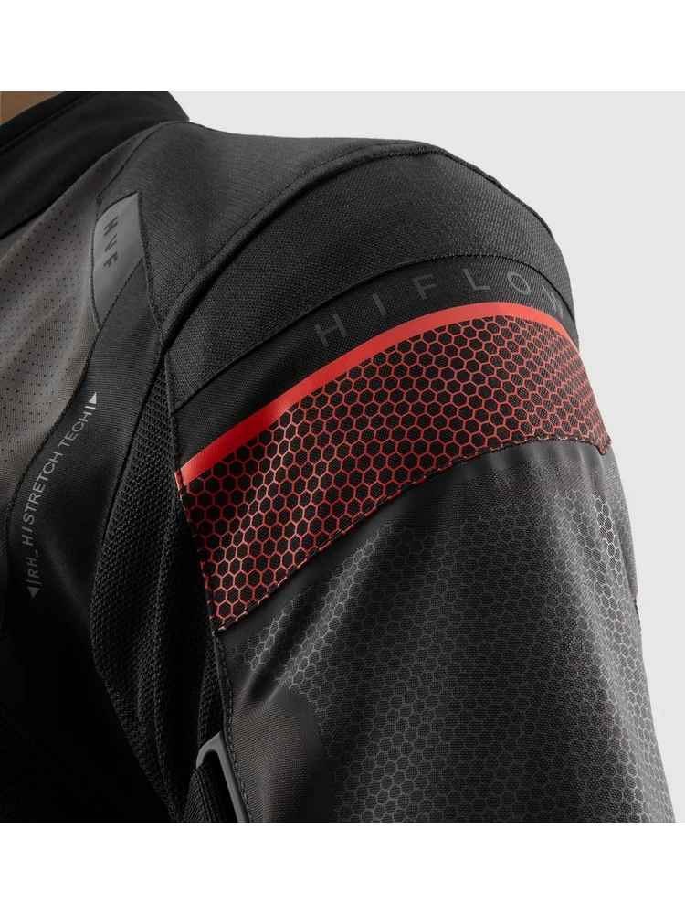 Kurtka motocyklowa tekstylna Rebelhorn Hiflow V czarno-szaro-czerwona