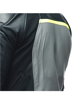 Kurtka motocyklowa skórzana Dainese Racing 4 szaro-czarna