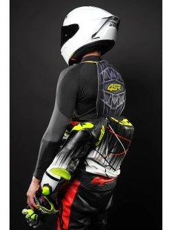 Kombinezon motocyklowy jednoczęściowy 4SR Racing Ultra Light Matrix AR biało-czarno-czerwony