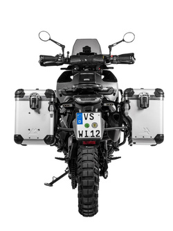 Zestaw: kufry boczne z anodowanego aluminium srebrne Zega Evo X + stelaże srebne Touratech Husqvarna Norden 901 (2 x 45L)