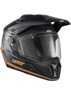 Kask enduro Leatt Moto 7.5 czarno-brązowy z goglami czarno-szarymi