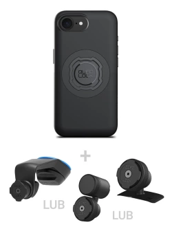 Zestaw do samochodu: etui MAG na telefon iPhone 16e (magnetyczne) + mocowanie Quad Lock