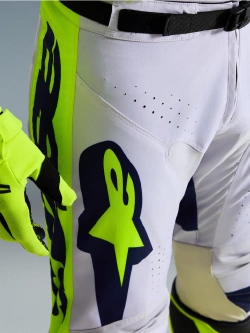 Spodnie cross Alpinestars MX Racer Air Riway szaro-niebieskie-fluo