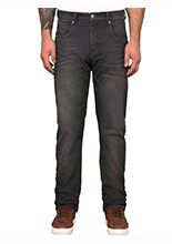 Jeansy motocyklowe Modeka Finn Mono czarne sprane