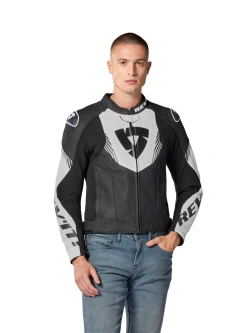 Kurtka motocyklowa skórzana REV’IT! Argon 3 czarno-biała
