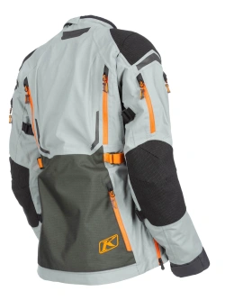 Kurtka motocyklowa damska tekstylna Klim Artemis szaro-pomarańczowa