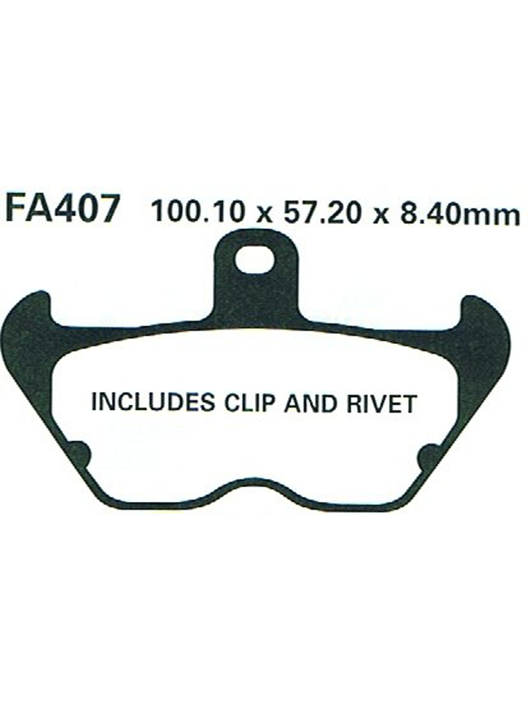 Klocki hamulcowe EBC FA407 100.1 x 57.20 x 8.4mm NA PRZÓD