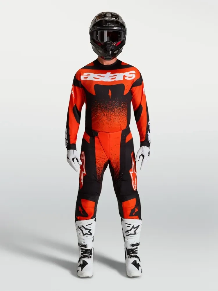Bluza cross Alpinestars MX Techstar Swan czarno-biało-czerwona