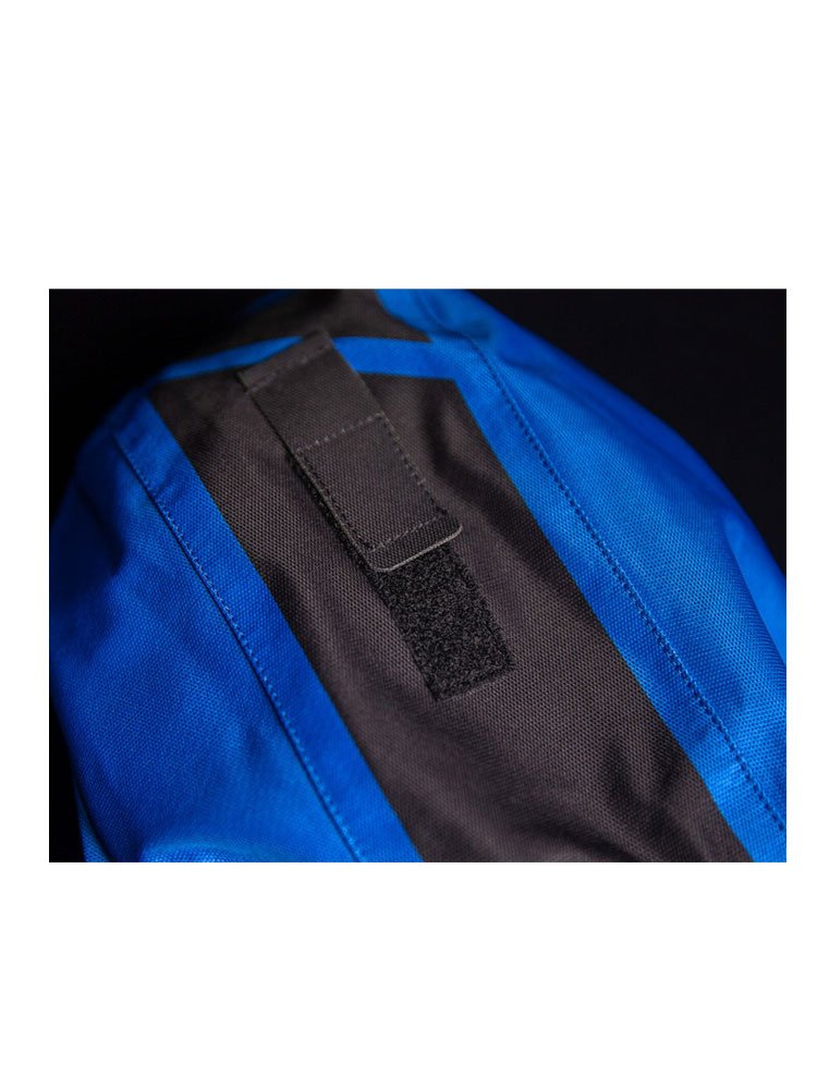 Kurtka motocyklowa tekstylna Icon Airform Retro niebiesko-biało-czarna