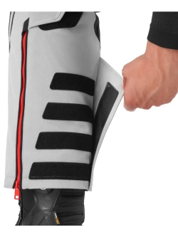 Spodnie motocyklowe tekstylne Shima Hero 3.0 szaro-czerwone