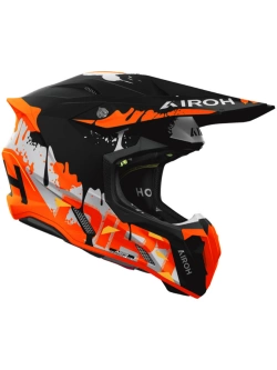 Kask enduro Airoh Twist 3 Dirt czarno-szaro-pomarańczowy matowy