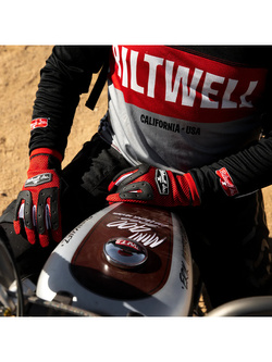 Rękawice cross Biltwell Anza czerwono-czarne