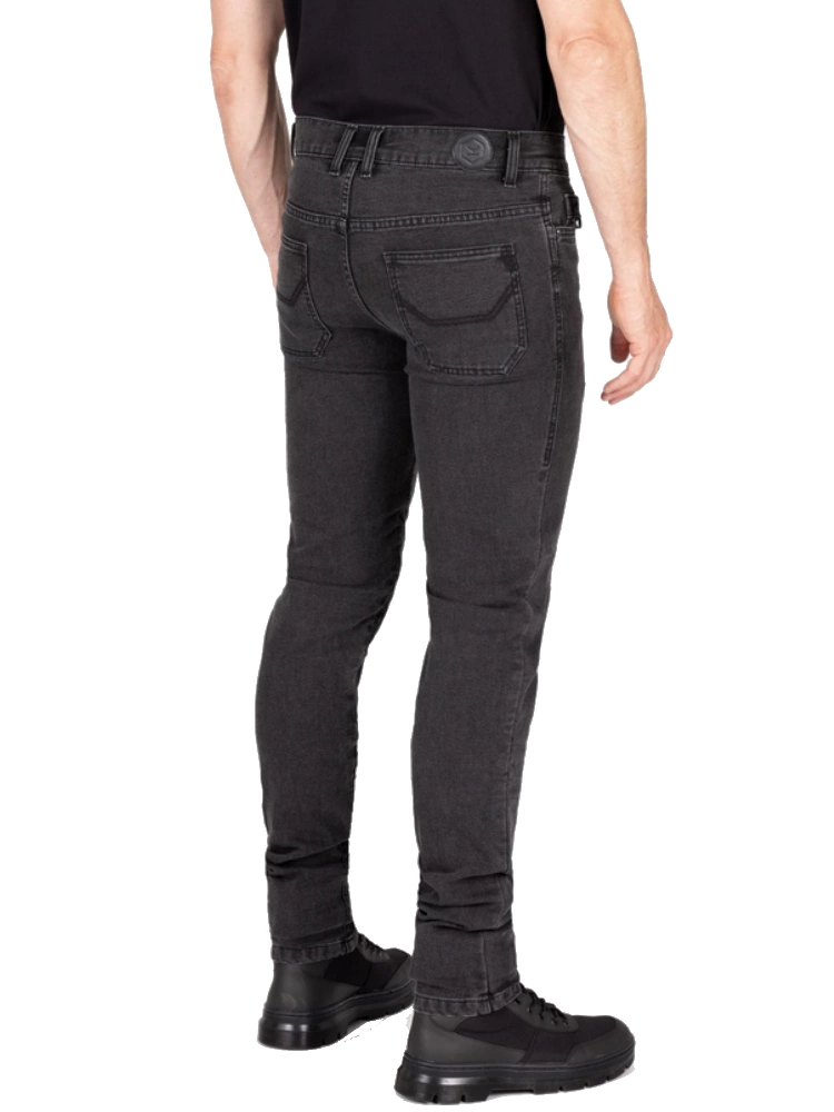 Jeansy motocyklowe Knox Colton Slim Charcoal czarne