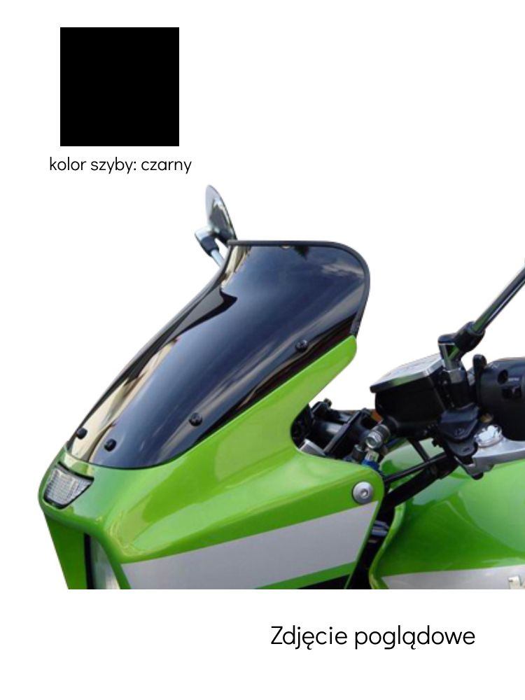 Szyba motocyklowa MRA Spoiler "S" Kawasaki ZRX 1100 (97-01)/ 1200 R (01-19) czarna