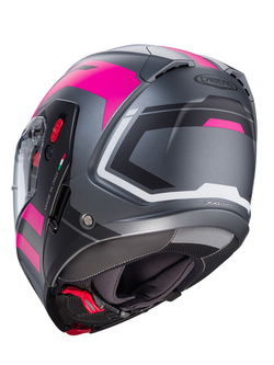 Kask szczękowy Caberg Horus X szaro-czarno-różowy
