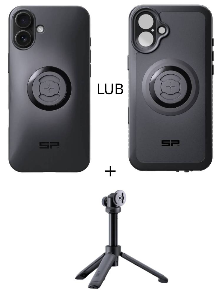 Zestaw: etui na telefon iPhone 16 Plus + statyw/selfie stick SPC+ SP Connect