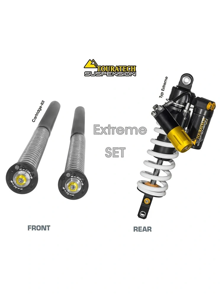 Zestaw: Amortyzator motocyklowy Touratech Extreme + kartridże Yamaha Tenere 700 (19-24)