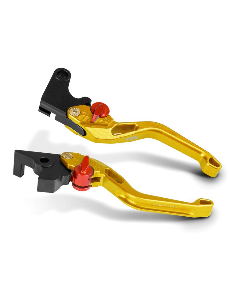 Dźwignie krótkie EVOS Womet-Tech do Yamaha YZF R6 (99-04), YZF R1(02-03), FZ1 FAZER (01-05) złote
