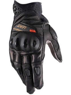 Rękawice motocyklowe Leatt X-Flow 8.5 Stealth Short czarno-szare