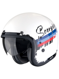 Kask otwarty Scorpion Belfast Evo Adonis biało-czerwono-niebieski