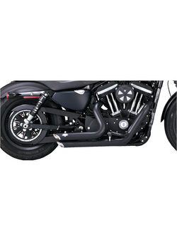 Pełny układ wydechowy Vance & Hines Shortshots Staggered do wybranych modeli Harleya Davidsona Czarny Mat