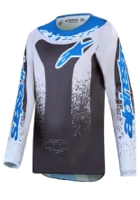 Bluza cross dziecięca Alpinestars MX Fluid Drag szaro-niebieska