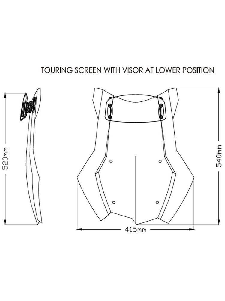 Szyba turystyczna z deflektorem PUIG BMW F750GS / F850GS / Adv. (18-24) lekko przyciemniana