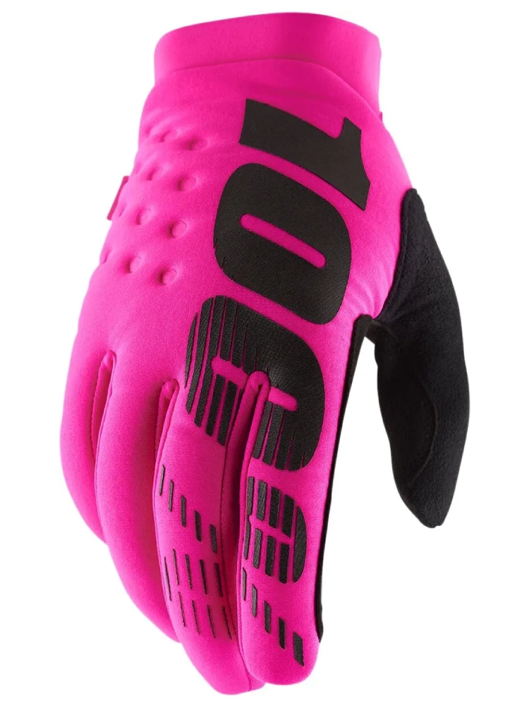 Rękawice cross 100% Brisker różowe