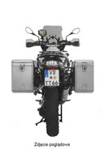 Zestaw: kufry boczne srebrne Zega Mundo + stelaże srebrne Touratech BMW R1250GS/Adventure / R1200GS/Adventure (38+45L)