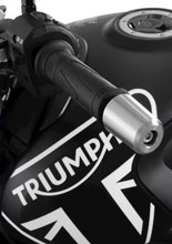 Koncówki kierownicy motocyklowej R&G Triumph, Royal Enfield (wybrane modele) srebrne