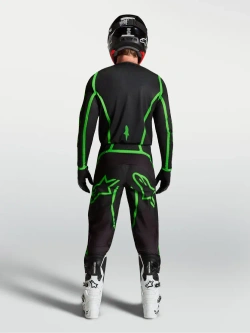 Bluza cross dziecięca Alpinestars MX Fluid Apex V2 czarno-zielona