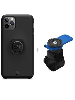 Zestaw: etui na telefon iPhone 11 Pro Max + uchwyt Quad Lock montowany za pomocą paska z szybkozłączką